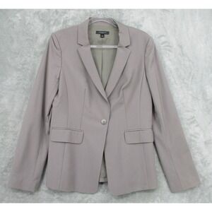 Ann Taylor Blazer Womens 6 Blazer Virgin Wool Taupe Office Career Lightweight